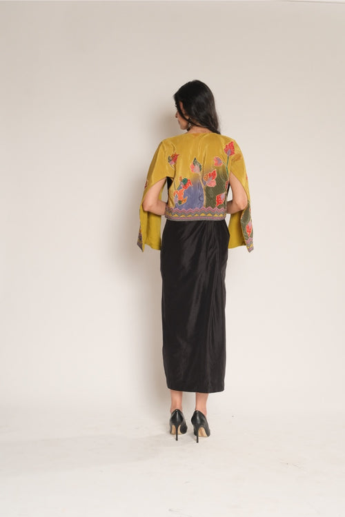 Black Drape Skirt