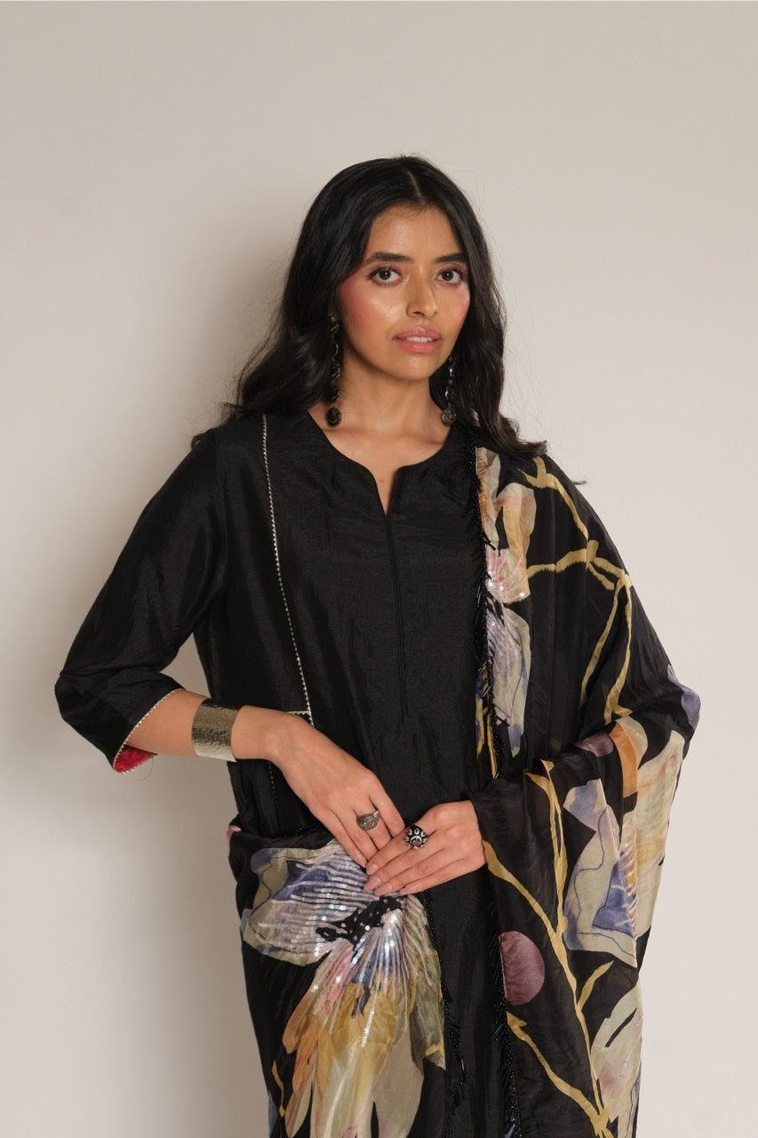 Black Kurta Without Dupatta