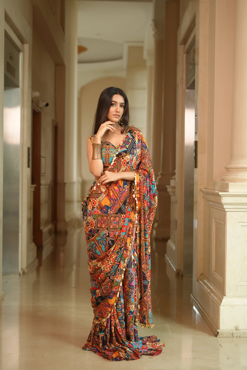 Collage Drape Saree