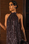 Purple Halter Neck Dress