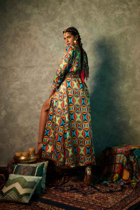 Big Square &amp; Small Square Blazer Maxi Dress image 2