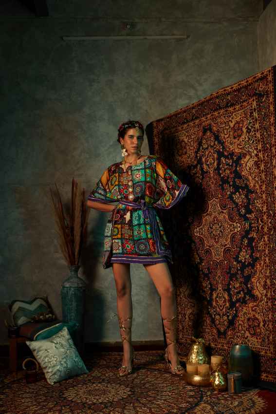 Big Tile Short Kaftan image 0