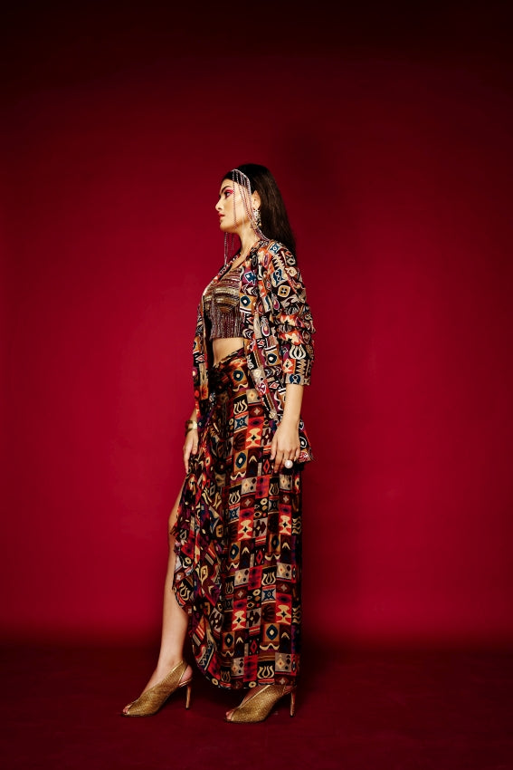 Tribal Maroon Sarong image 2