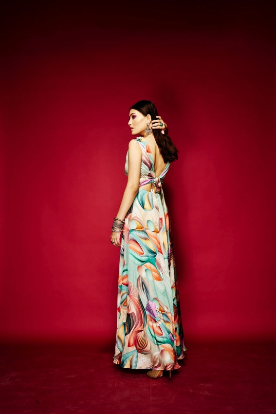 Cut Out Dress Coral image 2