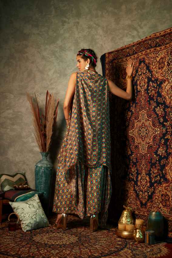 Small Square D Ring Flared Palazzos image 2