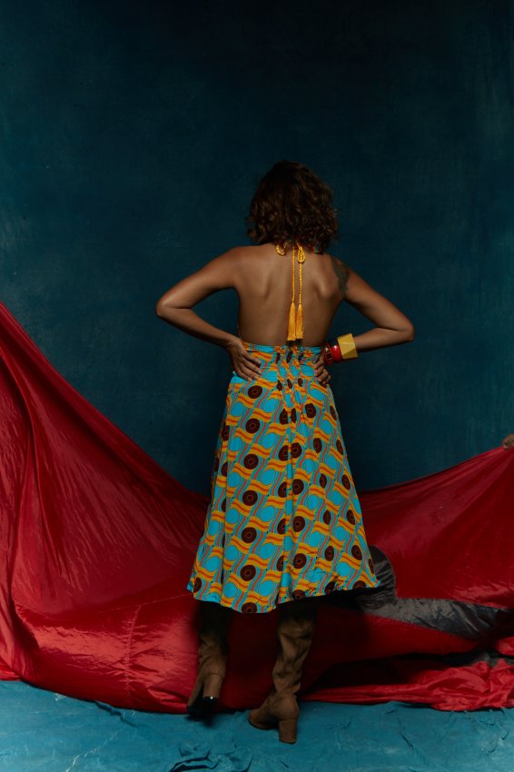 Floral one shoulder kaftan image 1