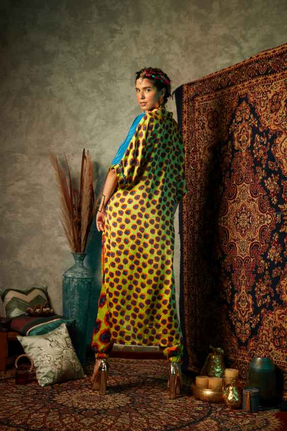 Lime Blotch and Blue Half &amp; Half Shirt image 1