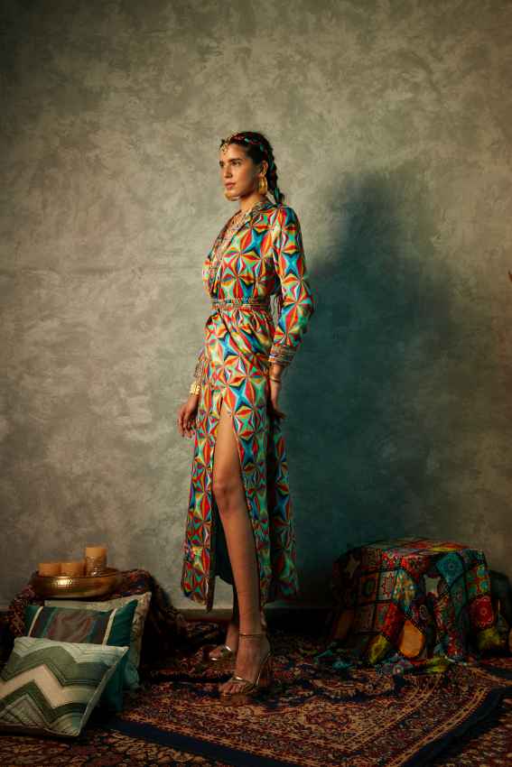 Big Square &amp; Small Square Blazer Maxi Dress image 1