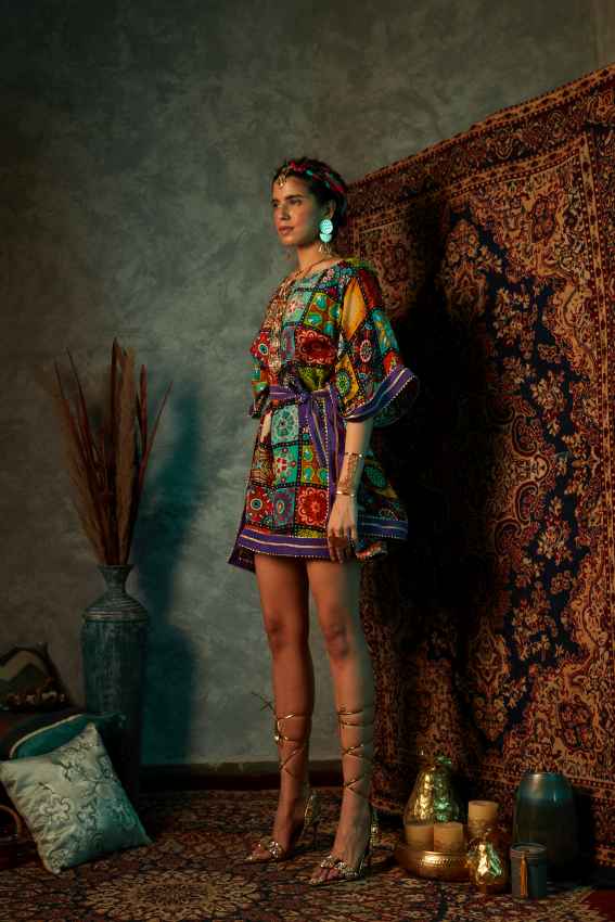Big Tile Short Kaftan image 1