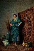 Blue Blotch Drawstring Kaftan image 0