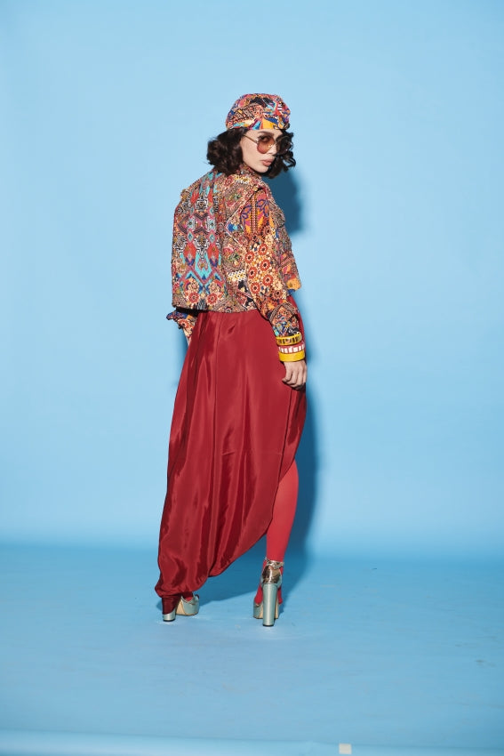 Maroon Slit Sarong image 1