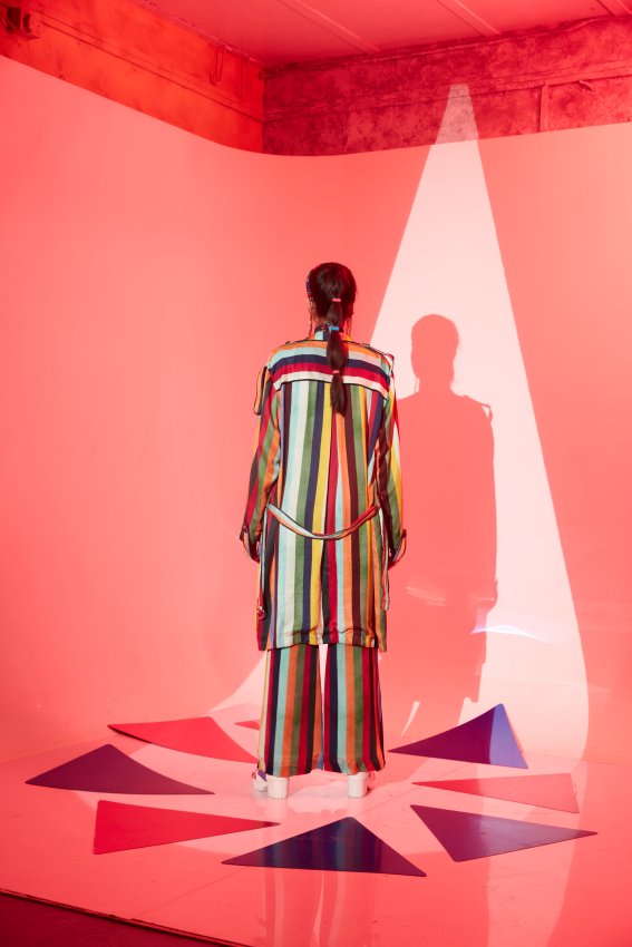 Stripe Trench Coat image 1