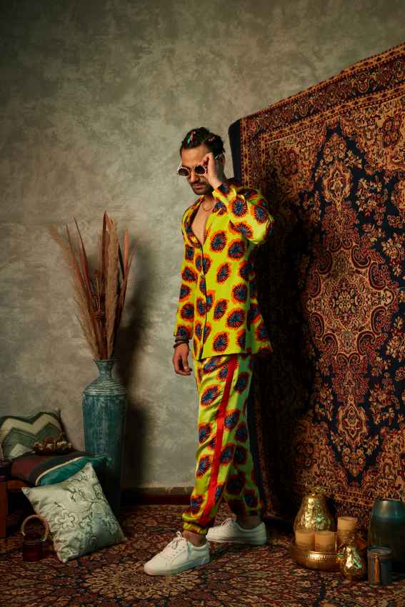 Lime Blotch Joggers image 1