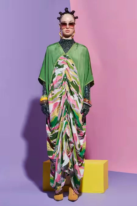 Scenery Print Kaftan Dress image 1