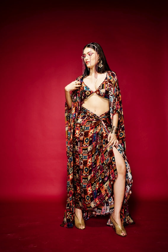 Tribal Maroon Bralette image 0