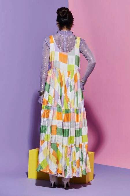 Square Print Long Dress image 3
