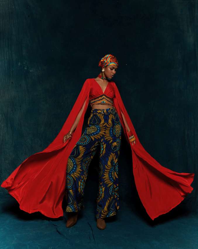 red top with beads image 0