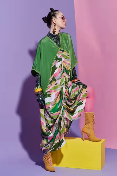 Scenery Print Kaftan Dress image 0