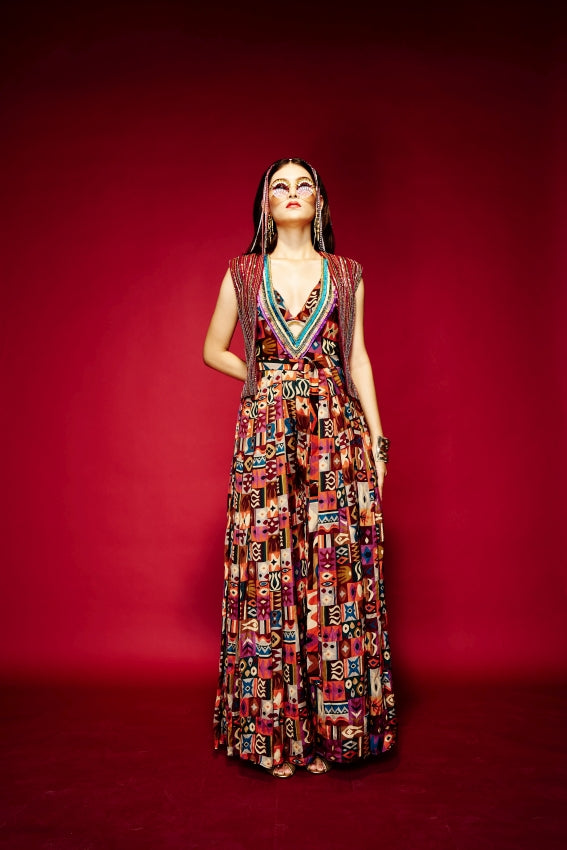 Jumpsuit Tribal Maroon image 0