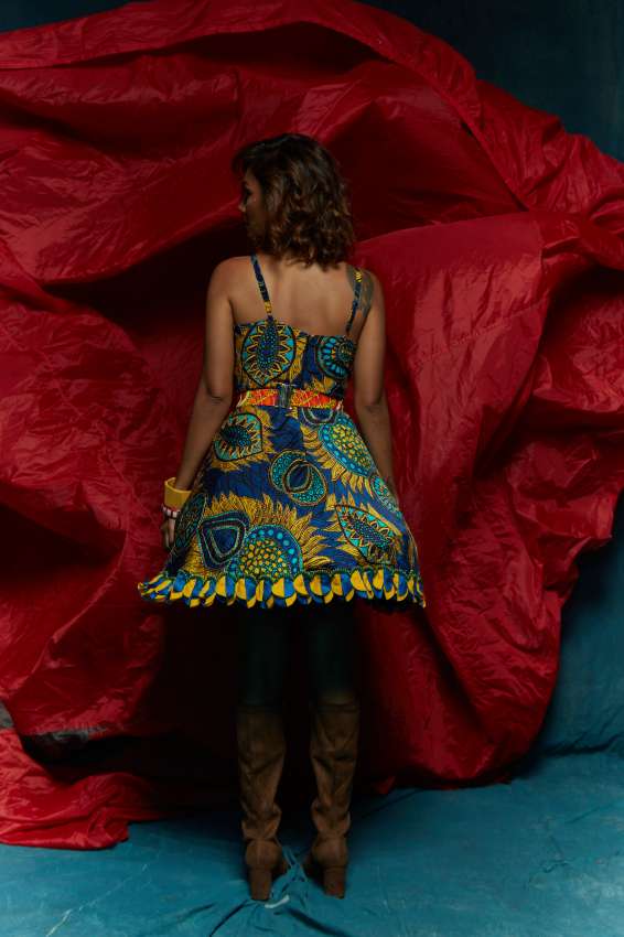 short big blue can can dress image 1