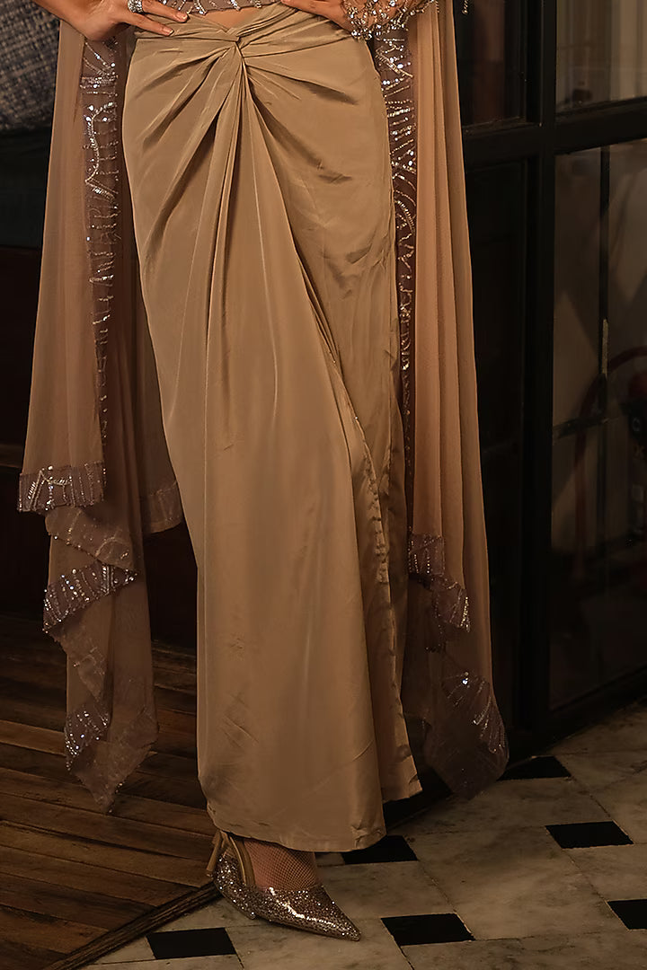 Purple Embroidered cape