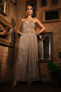 Nude Embroided Corset with Pant